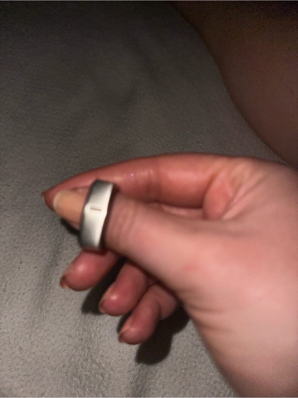 Brushed Silver Oura Ring size 11